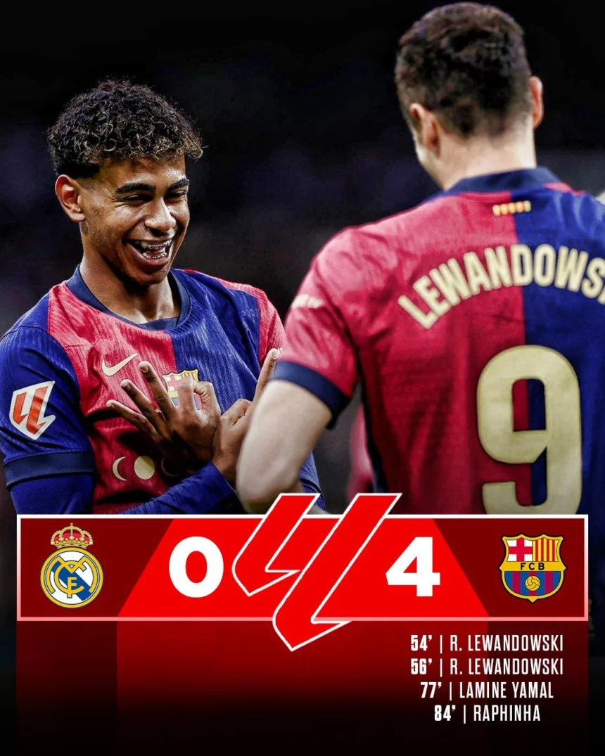 Real Madrid - Barcelona 0-4 in etapa 11 din La Liga
