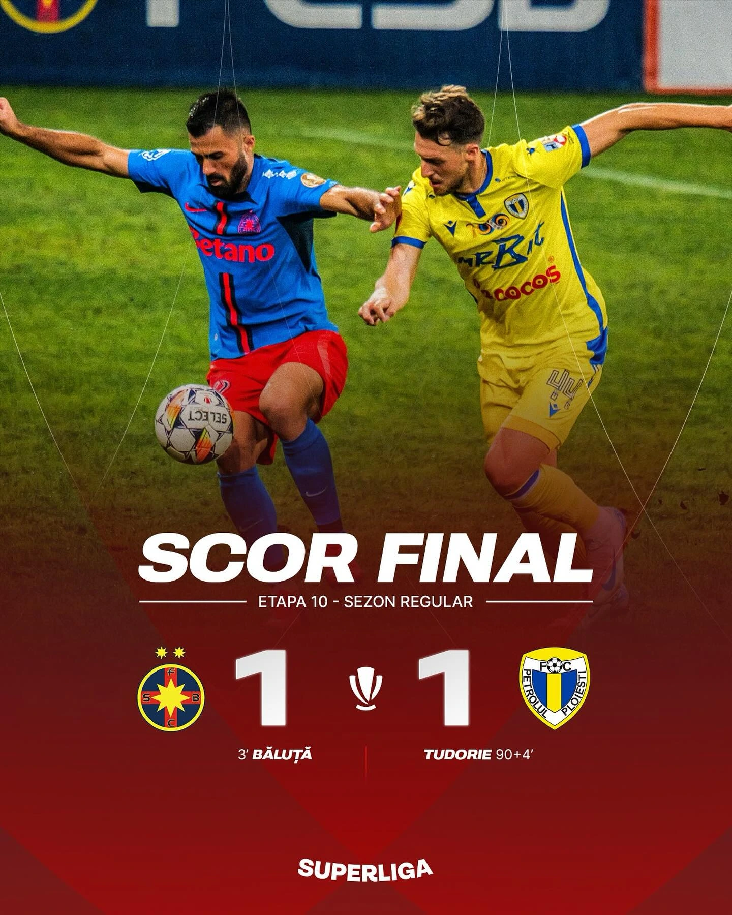 FCSB-Petrolul Ploiesti egal in Ghencea, 1-1