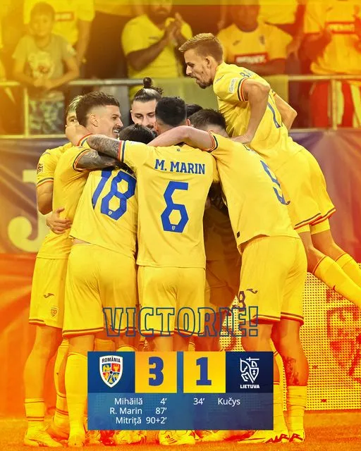 România-Lituania 3-1 Nations League