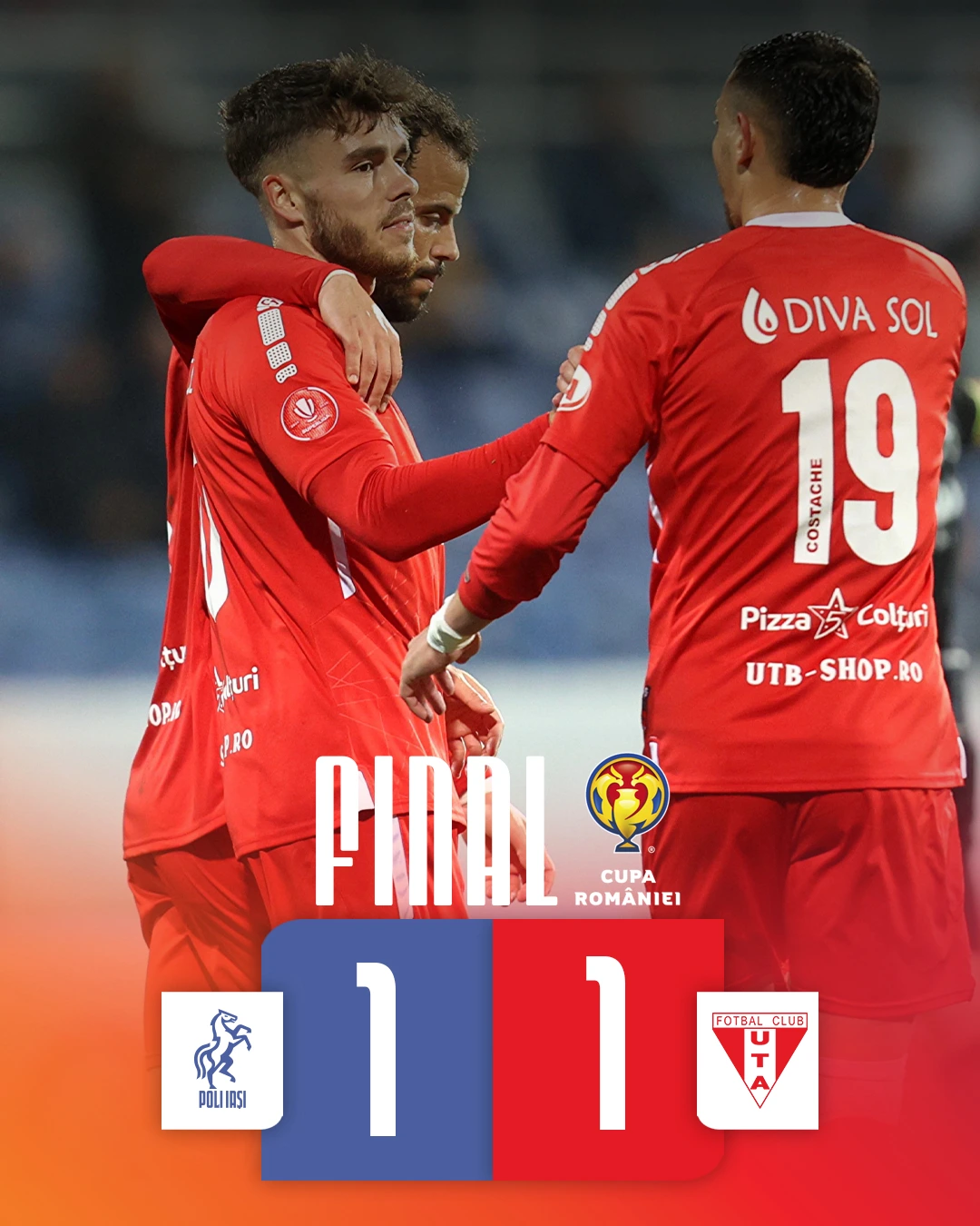 Poli Iași - UTA Arad 1-1 etapa 1 Cupa României