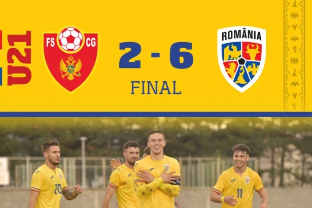 România U21 câștigă la scor meciul cu Muntenegru U21 din preliminariile EURO 2025