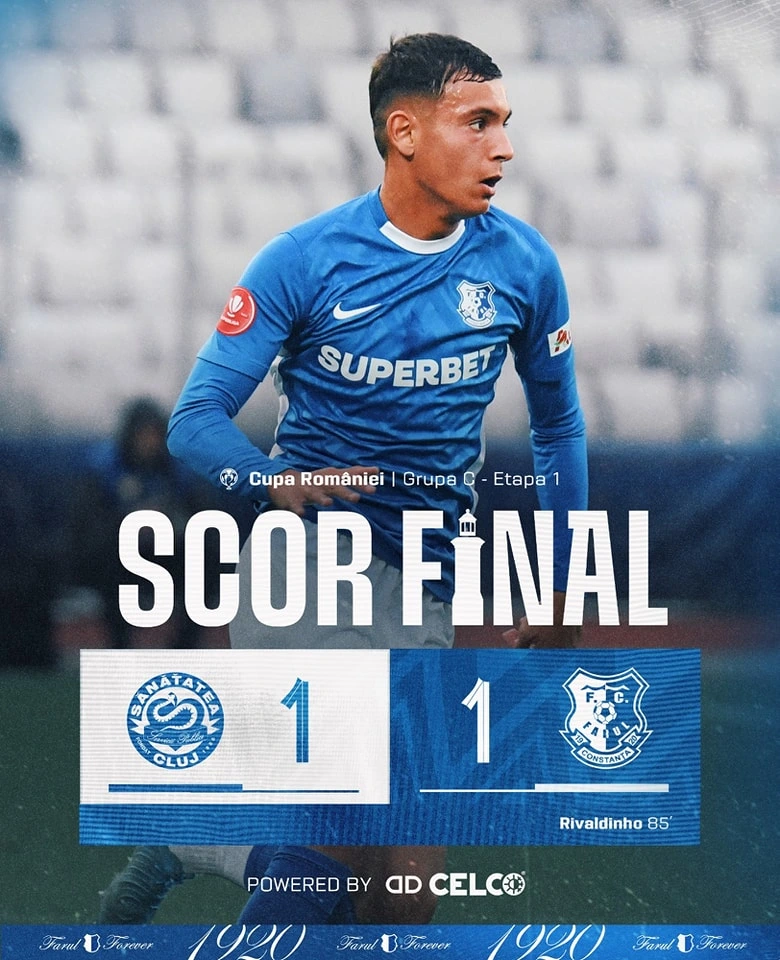 Sănătatea Cluj - Farul Constanța 1-1 etapa 1 Cupa României