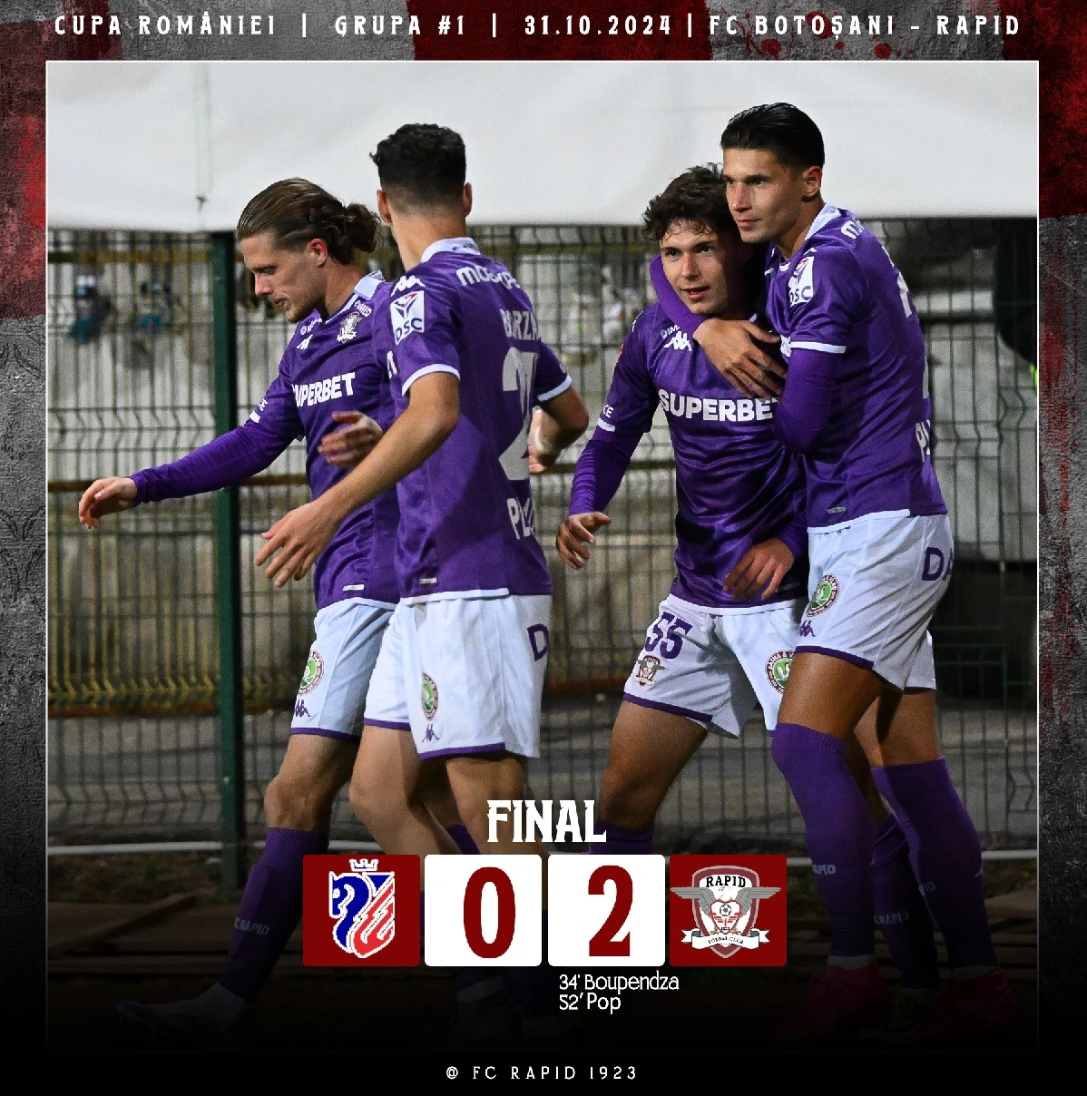 FC Botosani - Rapid Bucuresti 0-2 etapa 1 Cupa Romaniei
