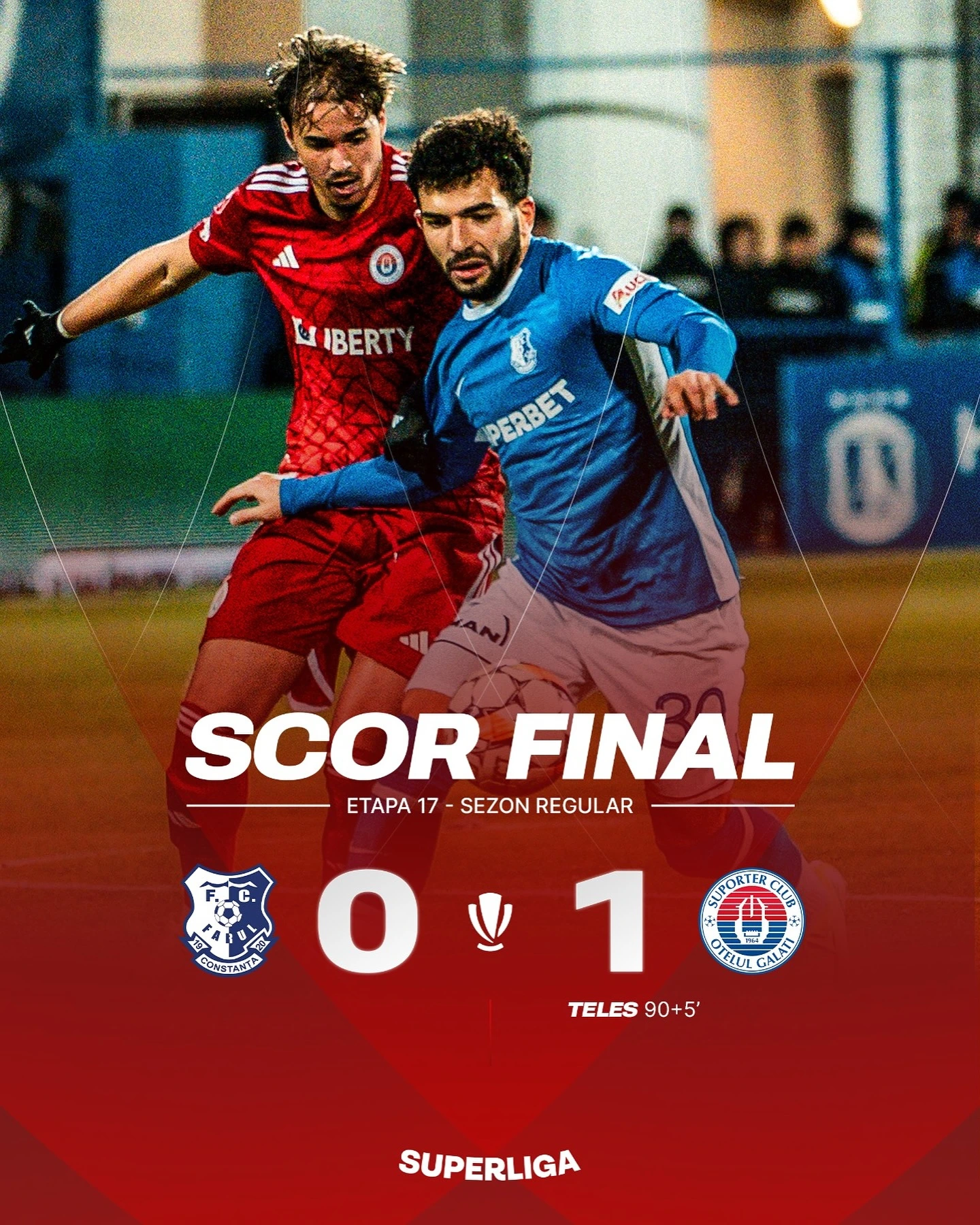 Farul Constanța - Oțelul Galați 0-1 etapa 17 Superliga