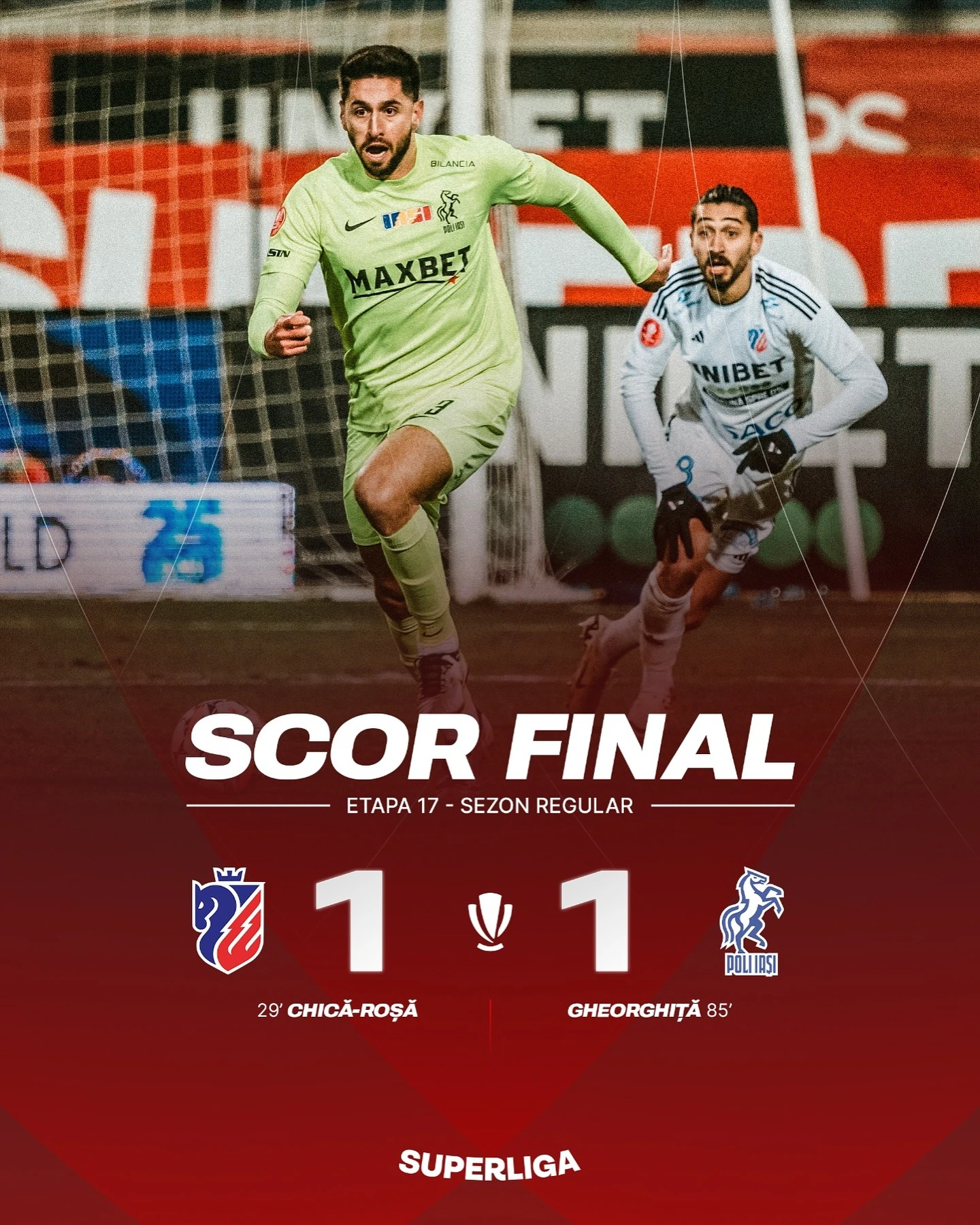 FC Botoșani - Poli Iași 1-1 etapa 17 Superliga