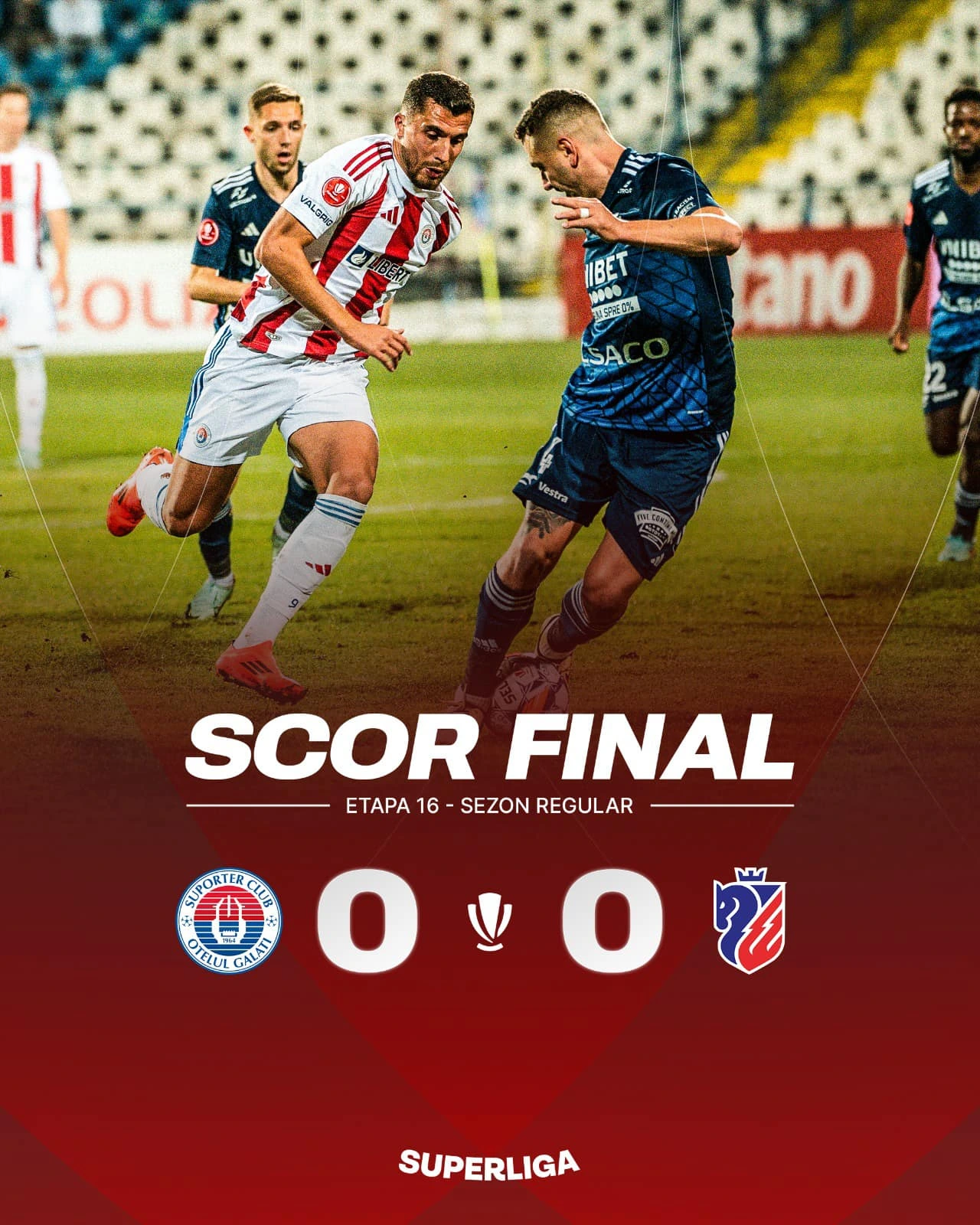 Oțelul Galați - FC Botoșani 0-0 etapa 16 Superliga / Liga 1