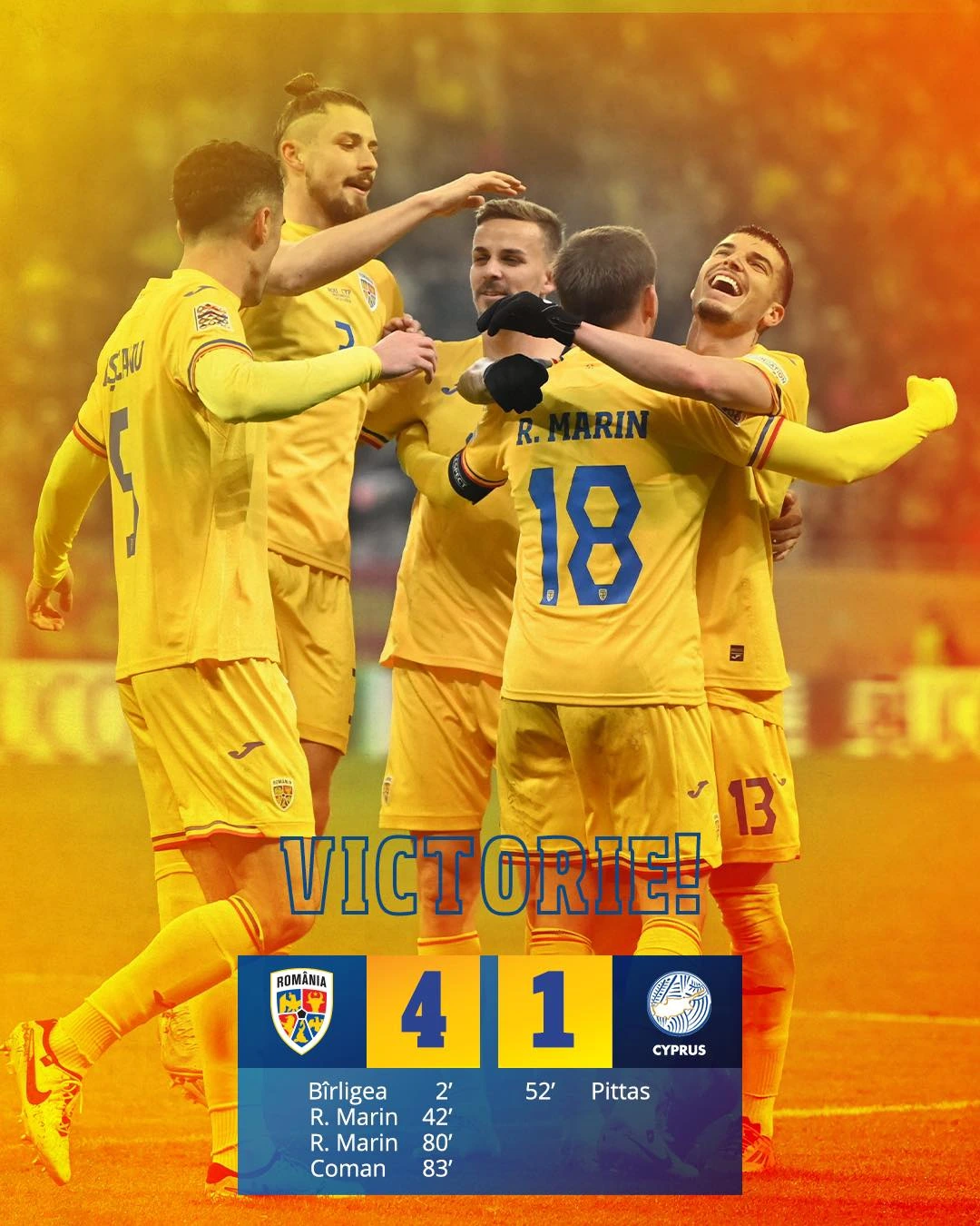România - Cipru 4-1 Liga Natiunilor