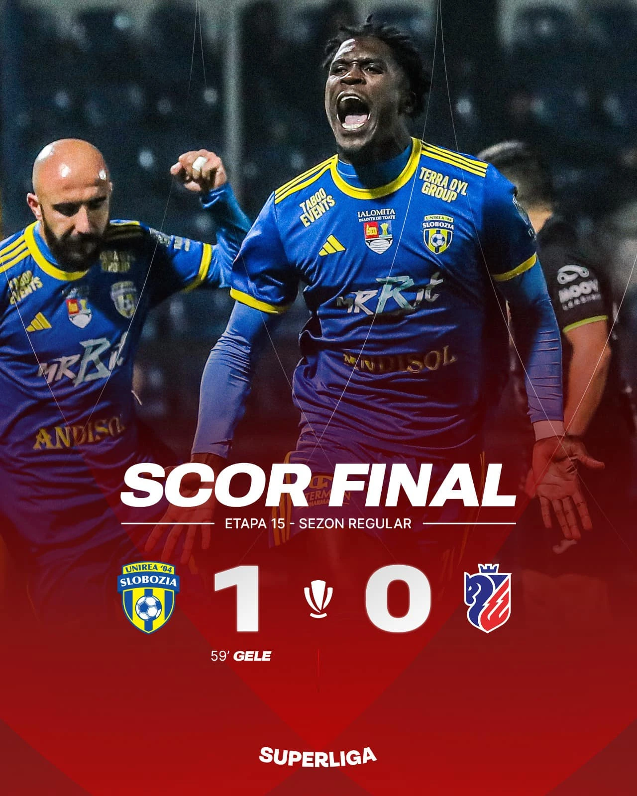 Unirea Slobozia - FC Botosani 1-0 etapa 15 Superliga