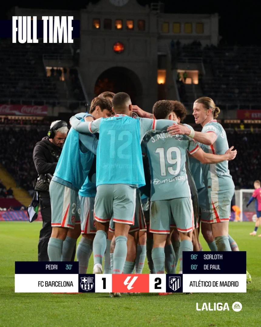 Barcelona - Atletico Madrid 1-2 etapa 18 La Liga