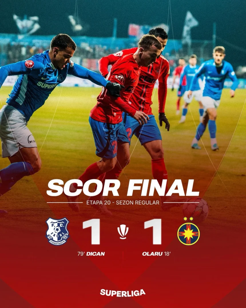Farul Constanta - FCSB 1-1 etapa 20 Superliga