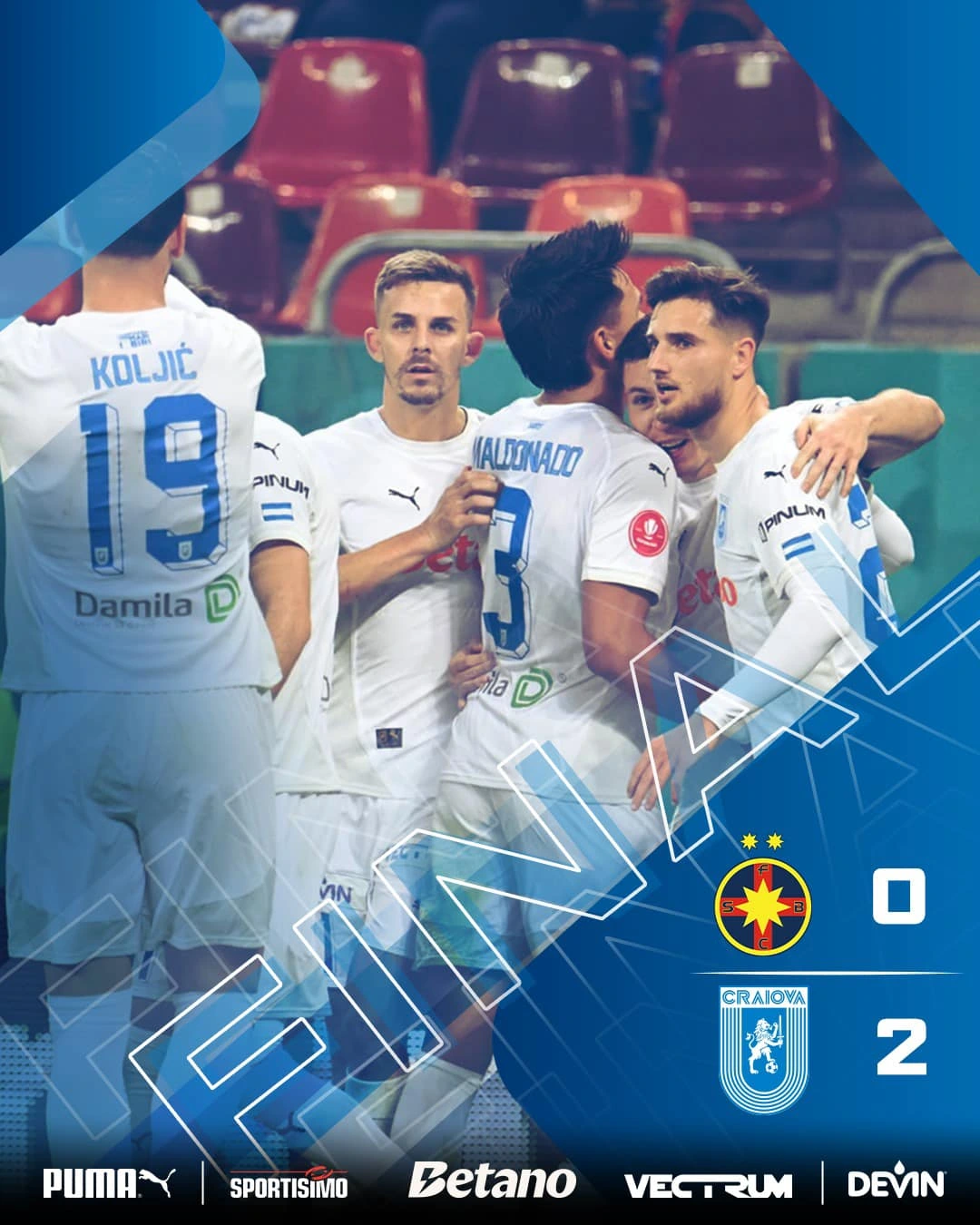 FCSB - Universitatea Craiova 0-2 etapa 3 Cupa Romaniei