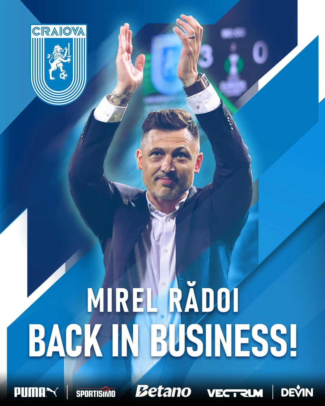 Mirel Rădoi este noul antrenor de la Universitatea Craiova