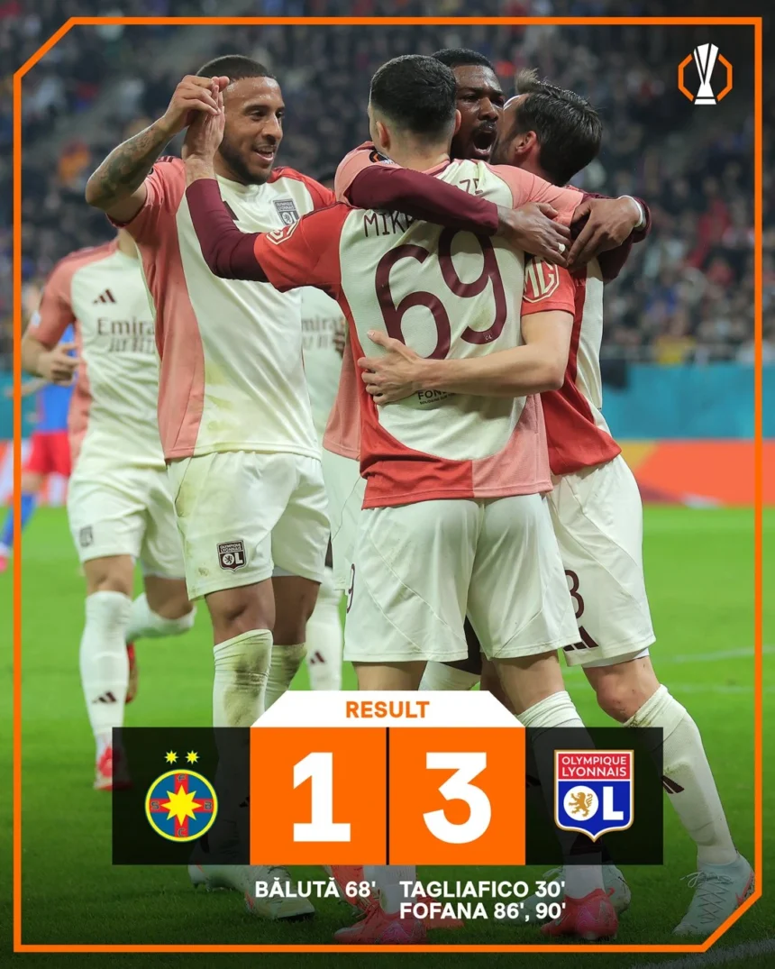 FCSB - Lyon 1-3 optimi de finala Europa League